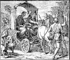 Artistic depiction of ancient travel.