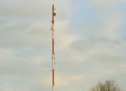 [Remaining section of former CKLW-TV tower, circa February, 1998]