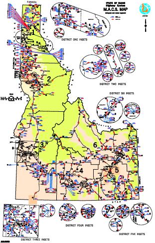 Idaho's official highway milepost map - (c) ITD