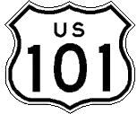 Modern style US 101 shield