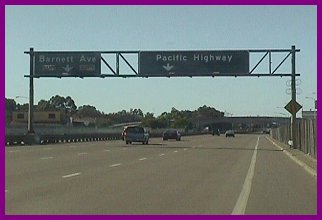 Pacific Highway overhead sign