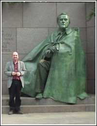 George Welling, the supervisor, at the Roosevelt Memorial, Washington DC, in 2003