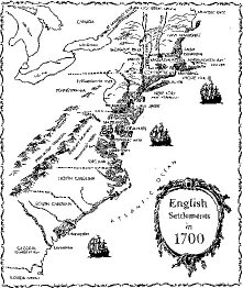 English Settlements in 1700