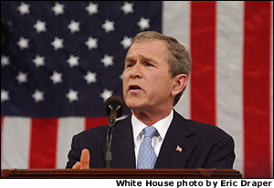 George W. Bush delivering the State of the Union